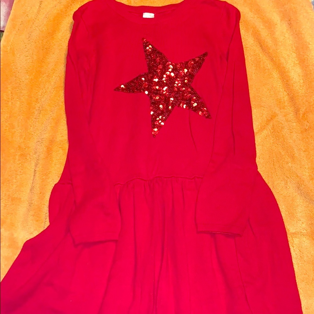 Cat and Jack Red long sleeve dress